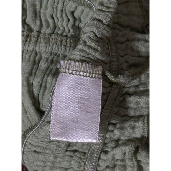 Altard State Womens S Green Peasant Blouse Boho Lace Crop Top Smocked Back Tie - Picture 7 of 10